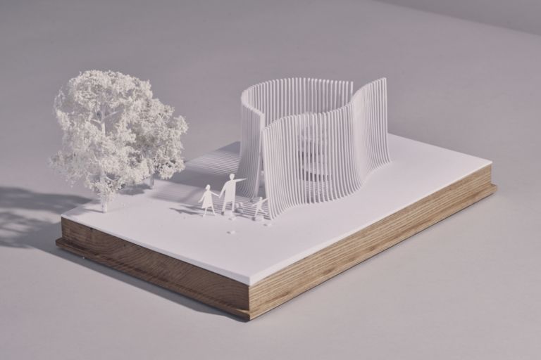 Serpentine Summer House 2016 designed by Asif Khan Architectural model © Asif Khan Ecco come sarà il Serpentine Pavilion di Bjarke Ingels a Londra. E i 4 “fratelli” minori di Kunlé Adeyemi, Barkow Leibinger, Asif Khan e Yona Friedman