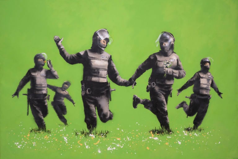 Bansky Beanfield 250 x 350 2009 Ancora nuovi spazi e iniziative per l’arte in Olanda, il paese più interessante del 2016. Due galleristi aprono un nuovo museo d’arte contemporanea. Con Warhol e Banksy