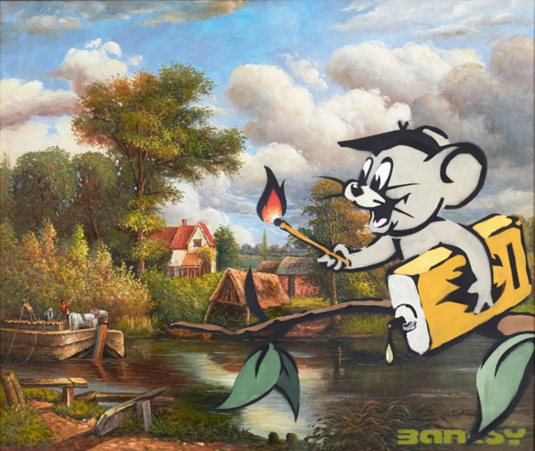 Bansky Corrupted Oil Jerry 50 x 60 CM 2003 Ancora nuovi spazi e iniziative per l’arte in Olanda, il paese più interessante del 2016. Due galleristi aprono un nuovo museo d’arte contemporanea. Con Warhol e Banksy