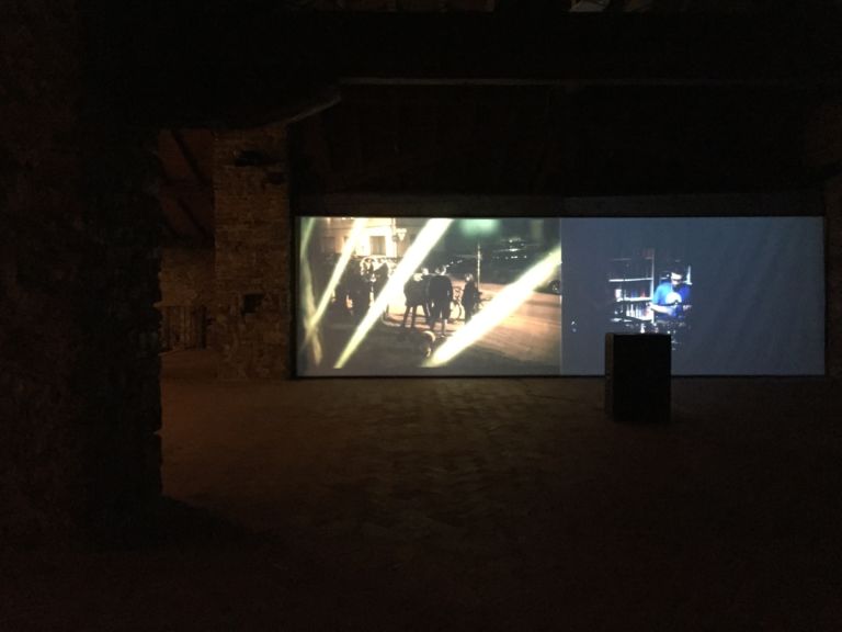 Deimantas Narkevicius – Books on shelves and Without Letters - installation view at Porta Sant’Agostino, Bergamo 2016