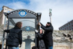 Raffaele Quida Continuum Anfiteatro di Lecce 09 Che ci fa una pensilina degli autobus dentro l’Anfiteatro di Lecce? Dalla Puglia a Milano, immagini del progetto itinerante dell’artista Raffaele Quida