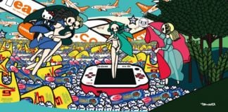 Tomoko Nagao, Botticelli. The Birth of Venus with Baci, Esselunga, PSP, and EasyJet, 2012 - coll. privata