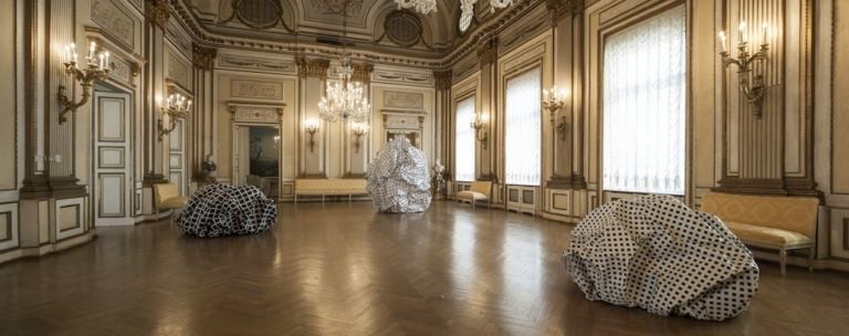 Esther Stocker – Geometrien – installation view at Palais Metternich, Vienna 2016 - photo Rudolf Strobl