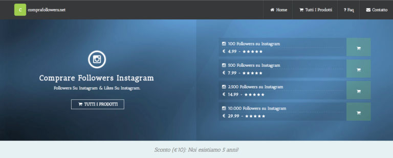 Follower a pagamento su Instagram