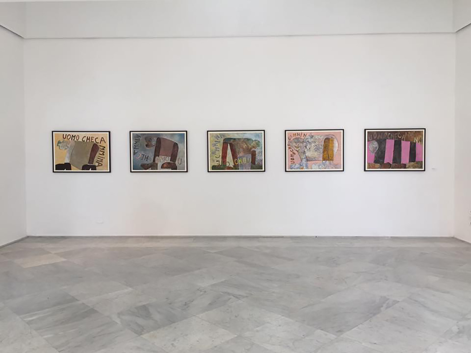 Gianni Pisani – Uomo che cammina - installation view at PAN, Napoli 2016