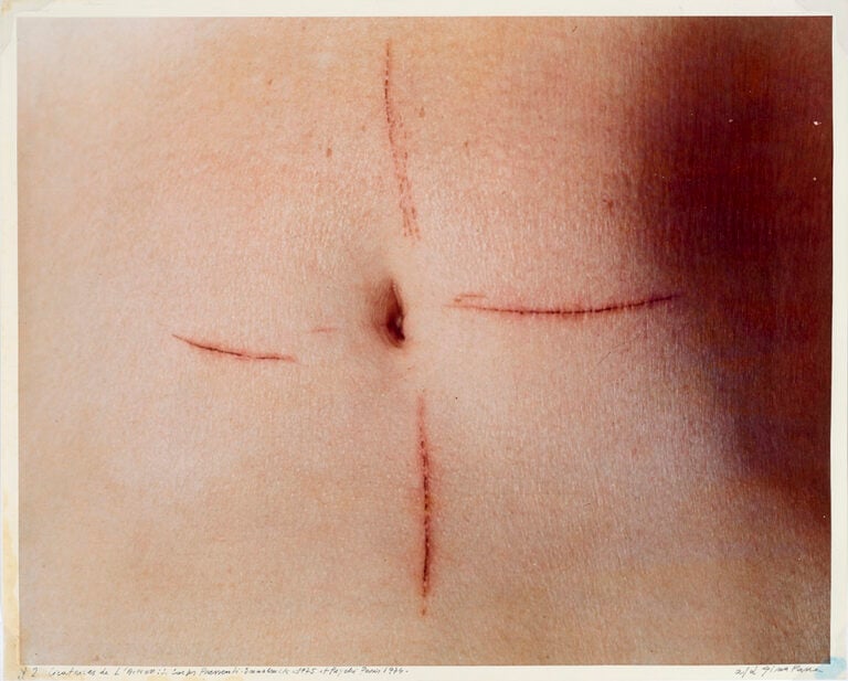 Gina Pane, Cicatres de L'actione, Le corps pressent, Insbruck 1975 e Psyché 1974