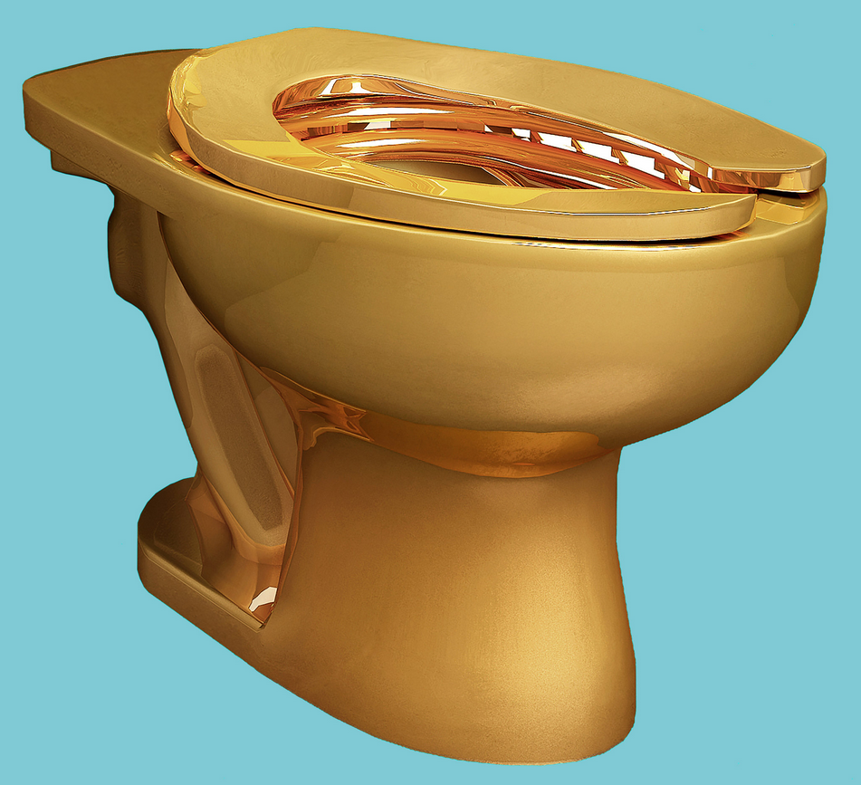 Maurizio Cattelan installa un water d’oro nelle toilettes del Guggenheim di New York. Noia o genio? A voi la parola