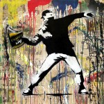 Mr Brainwash Urban Art Fair, la prima fiera internazionale d'arte urbana di Parigi. Fra pezzi di Blek Le Rat e Banksy, c'è anche molta Bologna