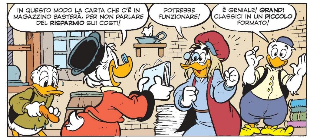 La mostra dedicata ad Aldo Manuzio alle Gallerie dell’Accademia di Venezia diventa un fumetto. È in edicola Topolino n.3151, con la storia di Paperus Picuzio, ispirata al padre dell’editoria moderna