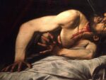 Particolare della Giuditta che decapita Oloferne attribuita a Caravaggio È di Caravaggio questa Giuditta e Oloferne trovata in una soffitta di Tolosa? Se autentica, 120 milioni di valore