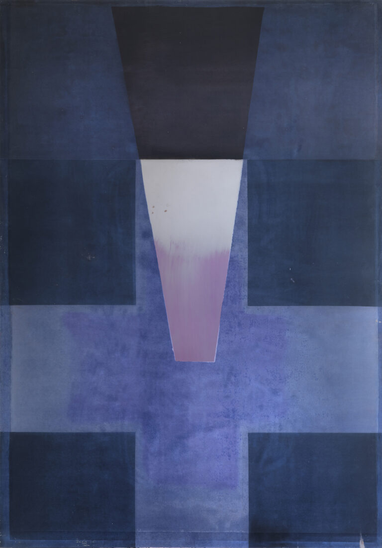 Roberto Ciaccio, Grande croce di ferro blu e rosa, 2010 - Collezione privata, Lugano