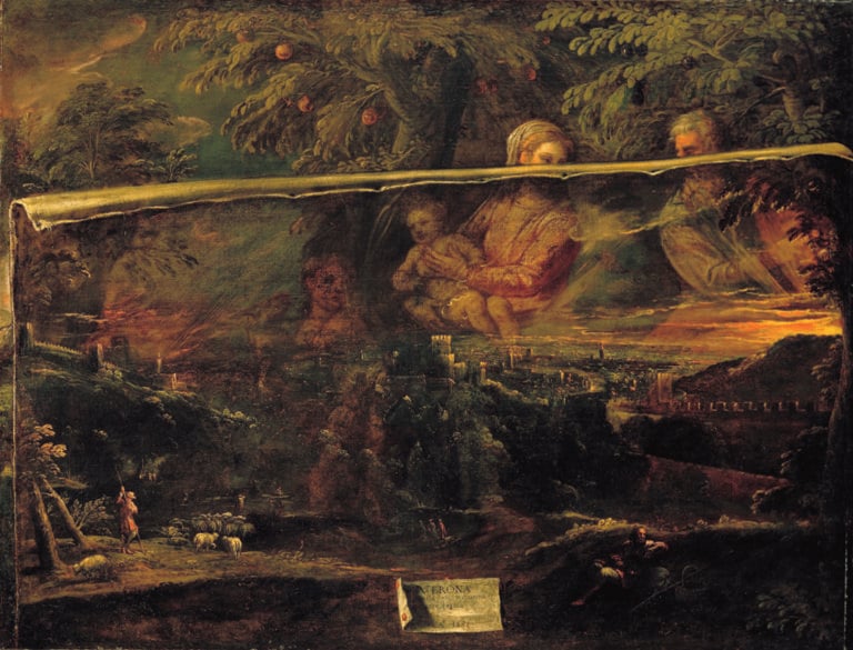 Scuola italiana, Una visione della Sacra Famiglia presso Verona, 1581 – courtesy Allen Memorial Art Museum – credit Kress Study Collection