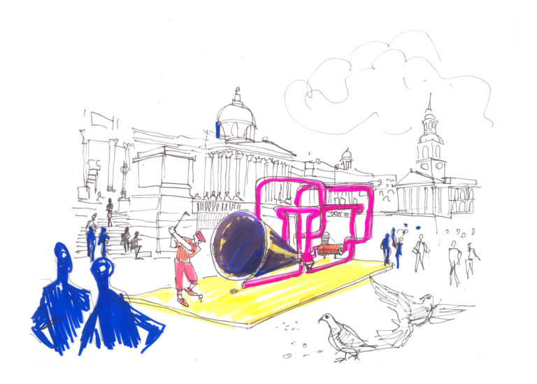 Visionary Crazy Golf Tom Dixon Un campo da golf a Trafalgar Square firmato da grandi architetti e designer. Parte la campagna di crowdfunding per realizzarlo