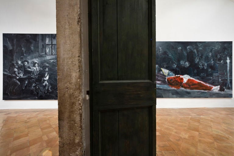 Yan Pei-Ming - installation view at Villa Medici, Roma 2016 - photo © Claudio Abate
