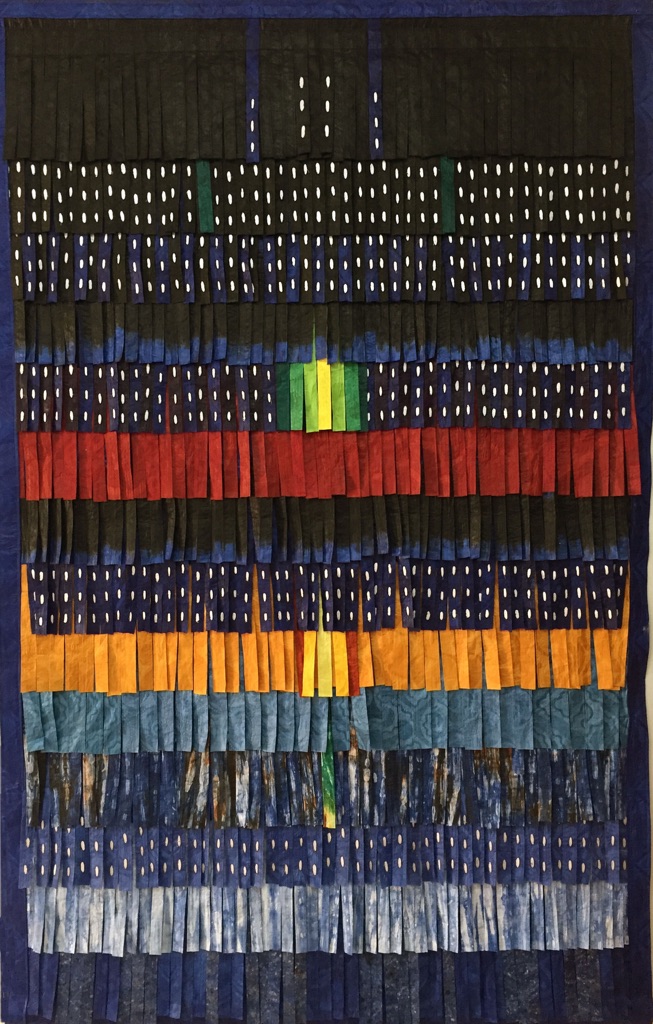 Abdoulaye Konatè, Plumages (bleu-vert), 2015 - courtesy Primo Marella Gallery