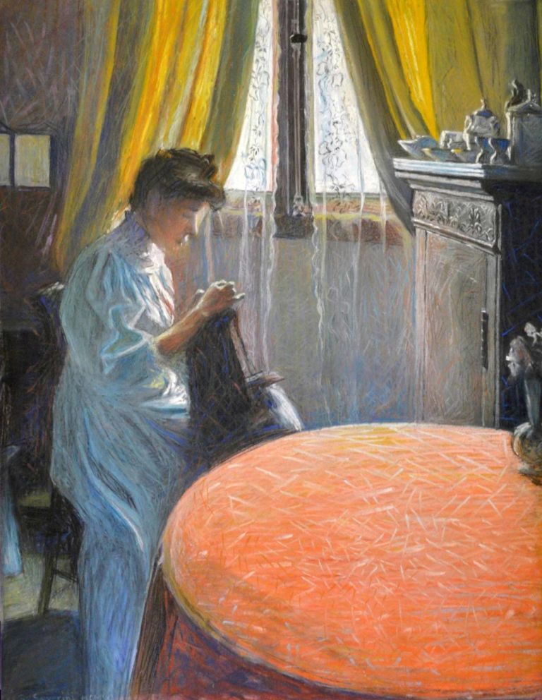 Gino Severini, Femme cousant, 1907