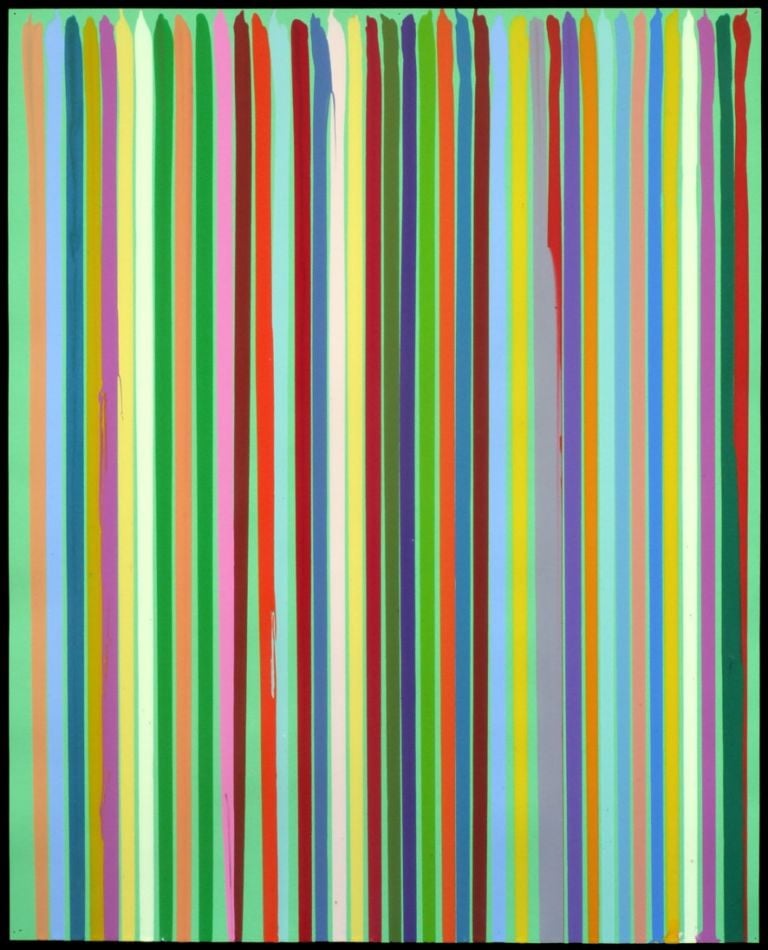 Ian Davenport, Light green Study, 2010