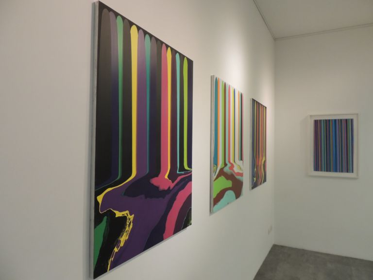 Ian Davenport - installation view at Galleria Tega, Milano 2016