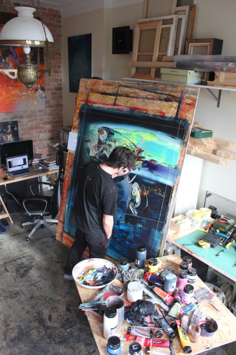 Robert Proch nel suo studio – photo Magda Proch