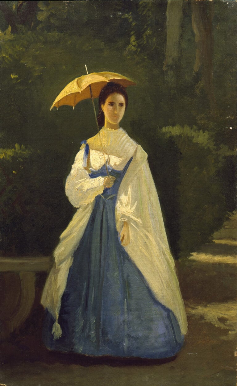 Vito D’Ancona, Signora in giardino, 1861 - coll. privata