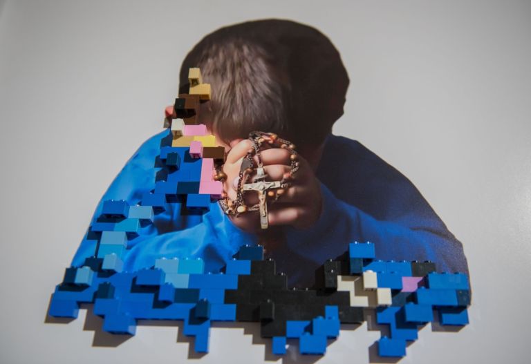 Zino, New faiths (trittico), stampa digitale e lego, 2015, courtesy dell'artista