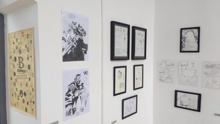 B comics • Backstage - installation view at Studio Pilar, Roma 2016