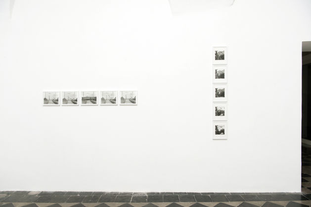 Cesare Ballardini, Palindromo, 2012 - Casa con ombrellone, 2002 – installation view at Galleria 1-9 Unosunove, Roma 2016 – photo Giorgio Benni