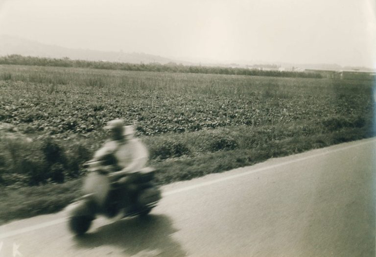 Claude Nori, Motociclista, 1985, Courtesy Biblioteca Panizzi, © Claude Nori