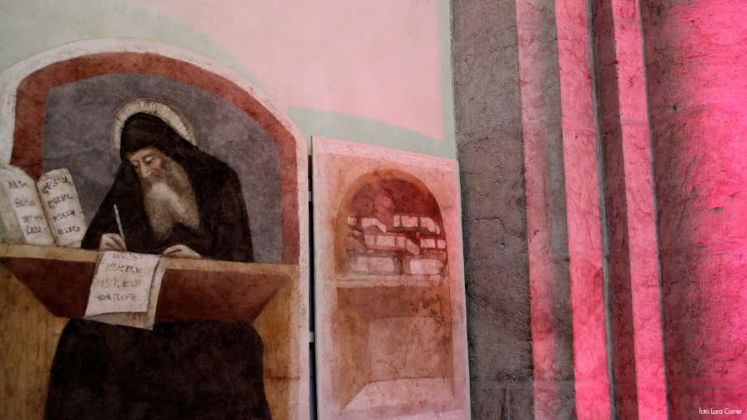 Dettagli del Battistero del Duomo di Udine, sede dell'installazione audio di Michele Spanghero - Foto Lara Carrer