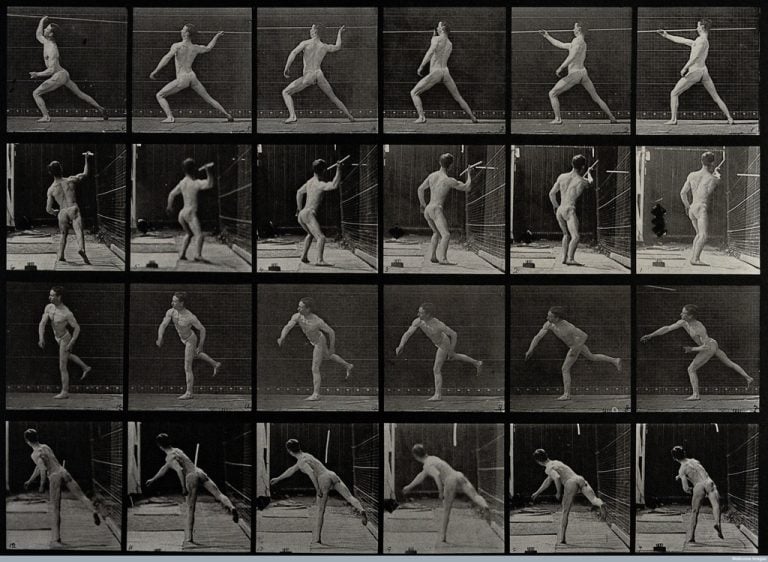 Eadweard Muybridge, A javelin thrower. Photogravure after Eadweard Muybridge, 1887, 22,5 x 31,5 cm