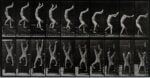 Eadweard Muybridge, A man walking on his hands, 1887, 20 x 38,5 cm, Wellcome Library di Londra