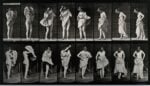 Eadweard Muybridge, A woman putting a dress on, 1887, 21,5 x 38 cm, Wellcome Library di Londra