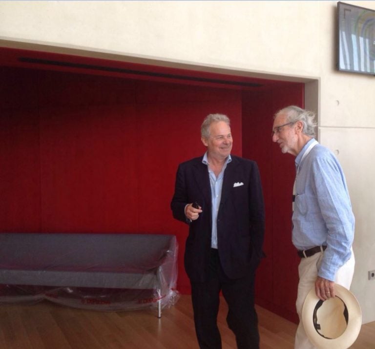 Pietro Salini, CEO Salini Impregilo, e Renzo Piano nella hall dell’Opera