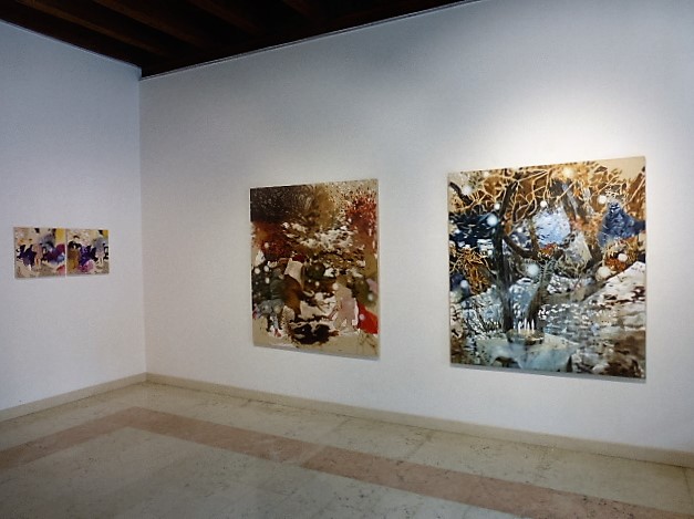Zanbagh Lotfi - Paolo Maggis – Visioni Ritrovate – installation view at Marcorossi Artecontemporanea, Verona 2016 – photo Francesco Sandroni
