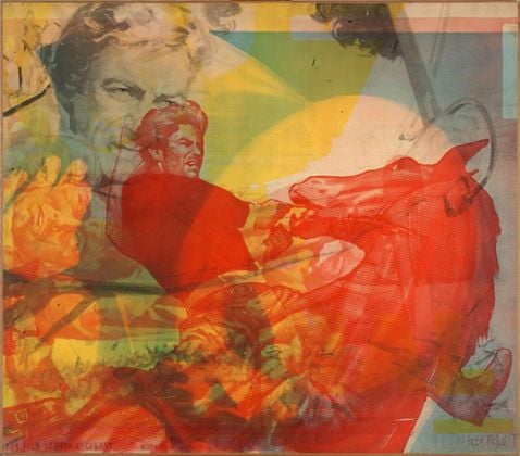 Mimmo Rotella Cavalcata selvaggia, 1967 Artypo su tela / on canvas 97,5 x 111 cm / 38.39 x 43.7 in. © Fondazione Mimmo Rotella Photo: Alessandro Zambianchi, Simply.it srl, Milano