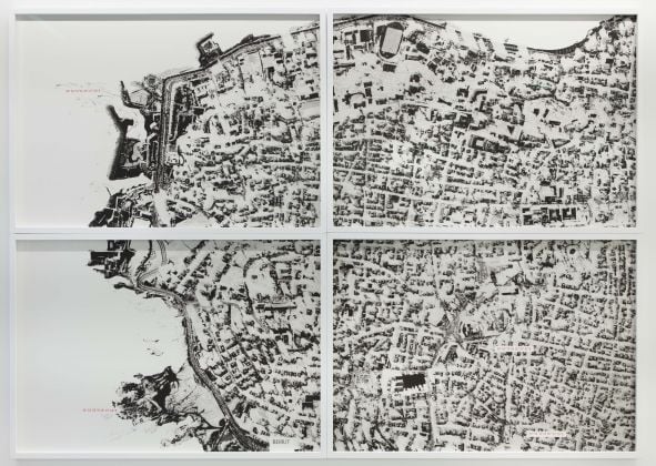 Ali Cherri, Paysages tremblants (Erbil), 2014, Lithographic Print and Archival Ink Stamp, 40 x 60 cm, Edition of 7 + 2 AP, courtesy of the artist and Galerie Imane Farès