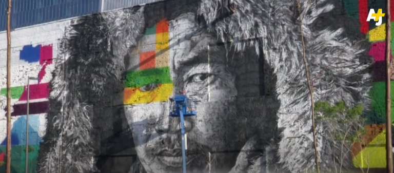 Eduardo Kobra, We Are All One, Rio de Janeiro, in progress