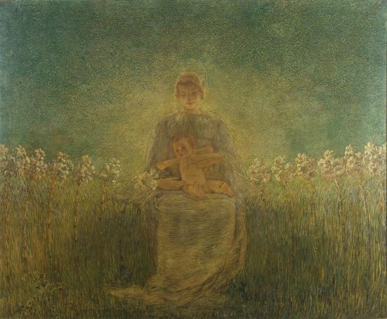 Gaetano Previati, La Madonna dei Gigli, 1893 - Galleria d'Arte Moderna, Milano