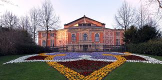 BAYREUTH, GERMANY - APRIL 10: General outside view of the Bayreuth opera house, taken on April 10, 2010 in Bayreuth, Germany. The opera house is the place, where the annual Richard Wagner festival takes place during the summer season. A funeral service for Wolfgang Wagner, long standing festival director and great-grandson of German composer Richard Wagner will be hold on sunday the 11th of April 2010. (Photo by Johannes Simon/Getty Images)
