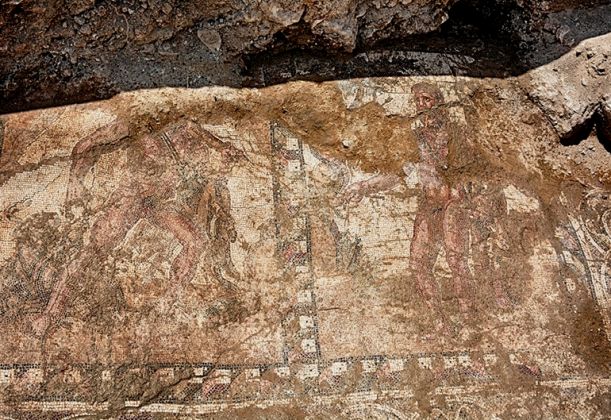 Il mosaico romano scoperto a Cipro (foto cyprus-mail.com)