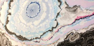 Kerstin Brätsch, Unstable Talismanic Rendering (Poli' ahu's Cure), 2016, With gratitude to master marbler Dirk Lange (dettaglio)
