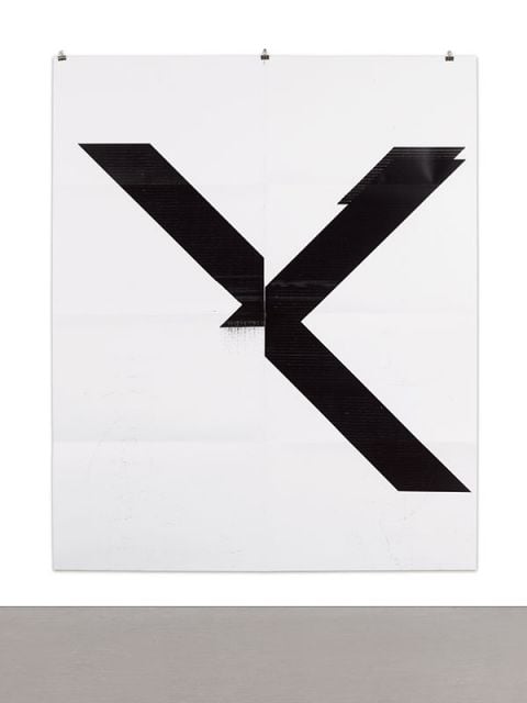 Wade Guyton, X Poster (Untitled, 2007, Epson Ultrachrome Inkjet on Linen, 84 x 69 In, Wg1999), 2015 @ Sotheby’s