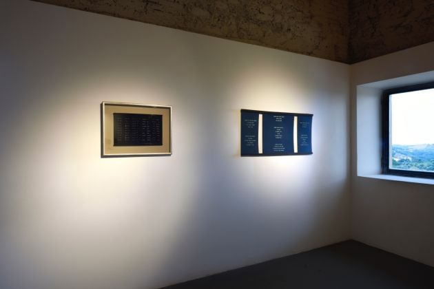 Vincenzo Agnetti Exhibition view, Palazzo De Sanctis, Castelbasso ph credit Gino di Paolo