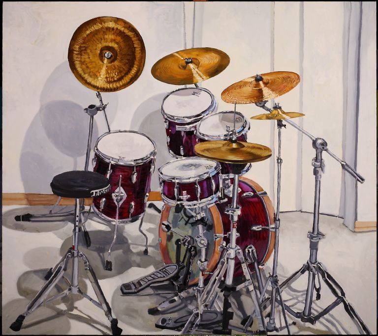 Alessandro Bazan, Batteria, 2006 - olio su tela, cm 180x200