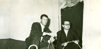 Arrigo Lora Totino e Piero Fogliati con Liquimofono, 1968