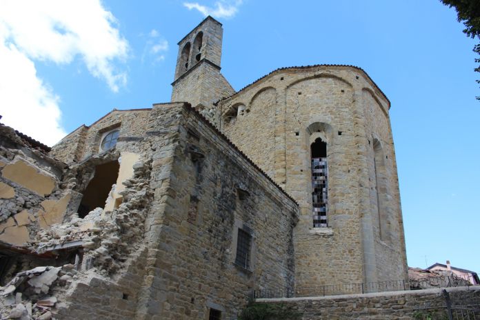 Basilica di San Francesco AMATRICE-Foto Carabinieri Tutela Patrimonio Culturale