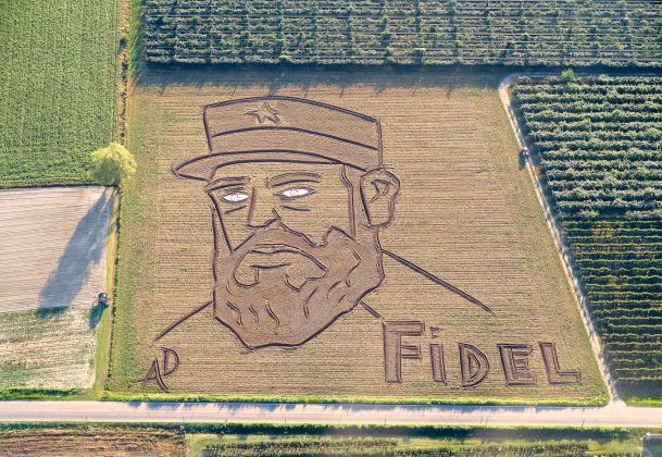 Fidel Castro nella land art di Dario Gambarin