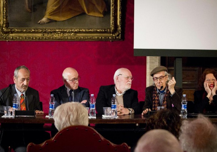 Francesco Moschini, Giuseppe Appella, Maurizio Calvesi, Luca Patella e Lorenza Trucchi, Accademia di San Luca, Roma