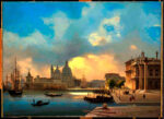 Ippolito Caffi, Venezia, Il Molo al tramonto, 1864, Fondazione Musei Civici di Venezia