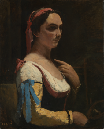 Jean-Baptiste-Camille Corot, L'Italienne, 1870 ca. - © The National Gallery, London